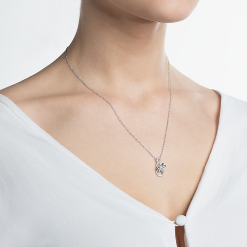 Naszyjnik celebrytka pszczoła Savicki: srebrny, cyrkonie